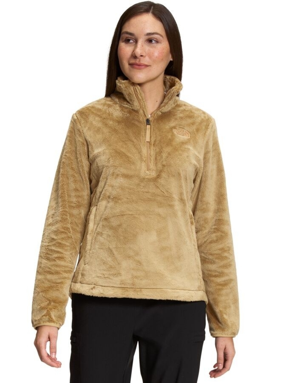 The North Face Women's Tan/Mustard Osito 1/4 Zip LIKE NEW SIZE L